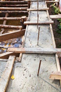 concrete foundation of house clipart