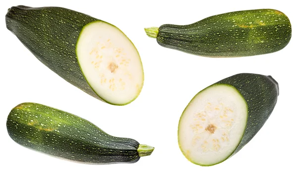 Uppsättning av grön zucchini — Stockfoto