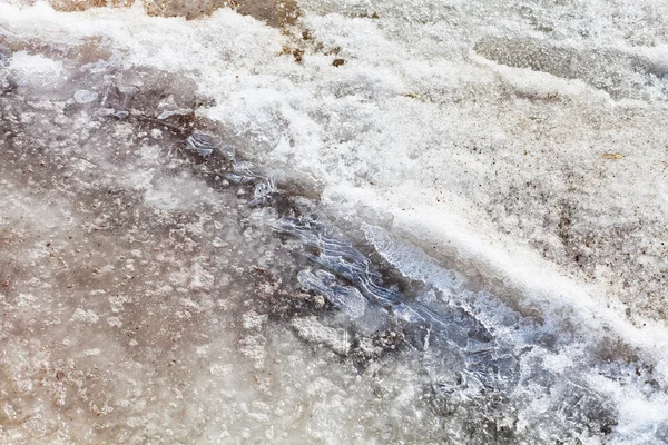 Erimiş kar buz kabuğu — Stok fotoğraf