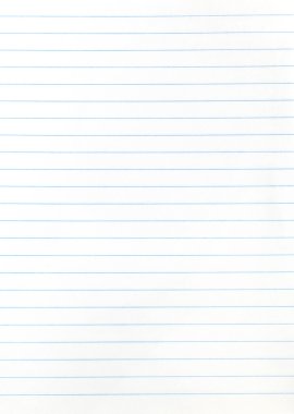 Geniş çizgili defter parça kağıt
