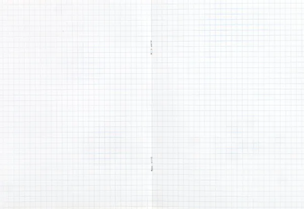 Notebook squared double-page spread — Stock Photo, Image