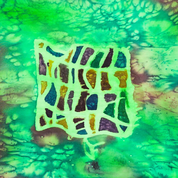 Abstract pattern of cold painted batik — Stock Photo, Image