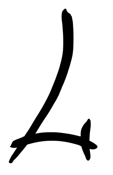 L Black list napisany ręcznie — Zdjęcie stockowe