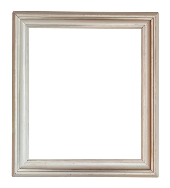 Wide grey painted vertical wooden picture frame — Stock Photo, Image