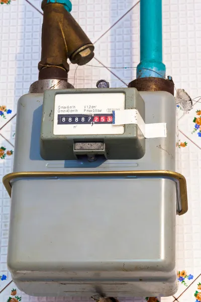 Residential gas meter — Stock Photo, Image