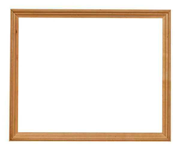 Narrow brown wooden picture frame — Stock Photo, Image