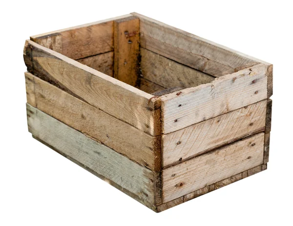 Caja de madera vacía — Foto de Stock