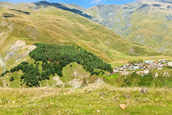 Houses on outskirts of village of Sioni in georgia — Stock Photo, Image