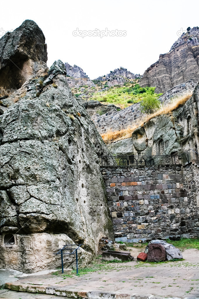 Medieval geghard monastery in Armenia