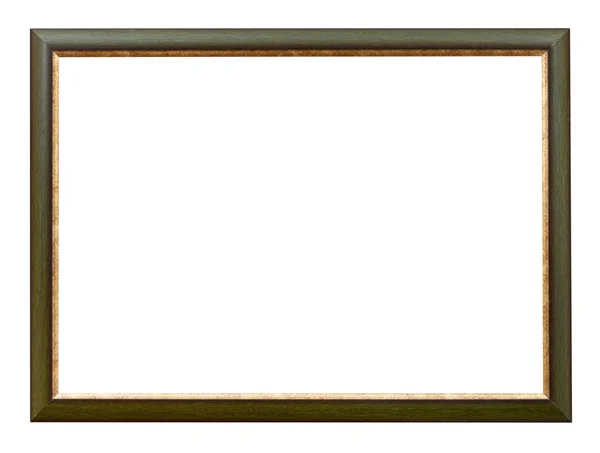 Green and gold flat horizontal picture frame — Stock Photo, Image