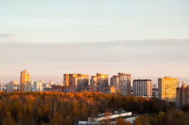 manzarası ve pembe sonbahar günbatımı