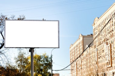 Poster Masası reklam dışarı kesilmiş beyaz
