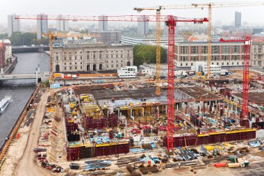 urban inşaat sitesinin görünümünü yukarıda