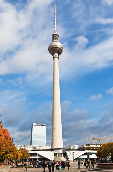 Telewizja Wieża fernsehturm w Berlinie — Zdjęcie stockowe