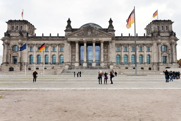 Facade of Reichstag building in autumn Stock Image