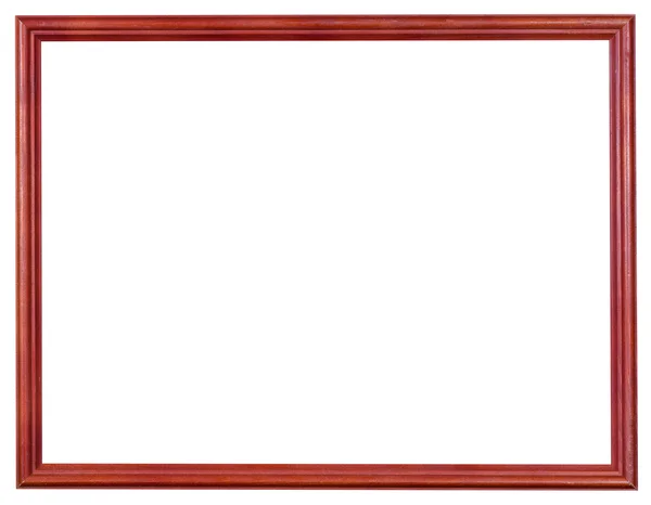 Wooden red picture frame with cut out canvas — Stock Photo, Image