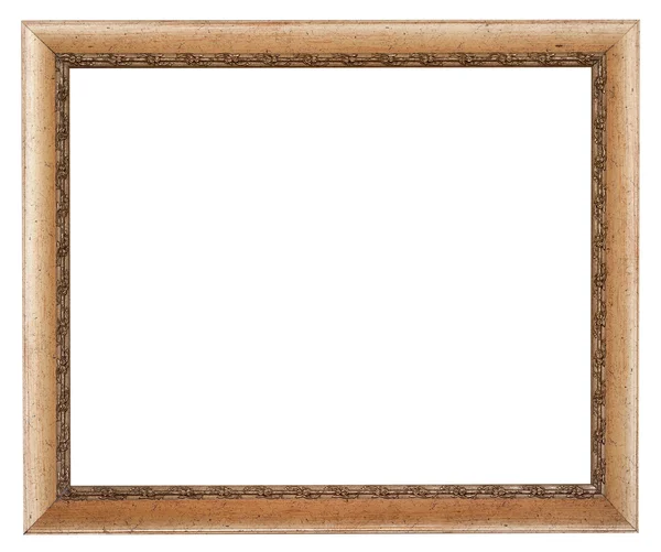 Brede oude picture frame met uitgesneden canvas — Stockfoto