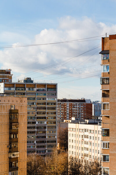 modern residential storey buildings in city