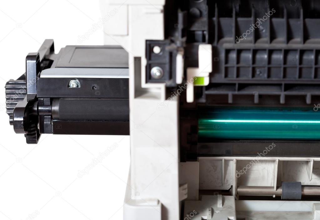 maintenance printer with inserting toner cartridge