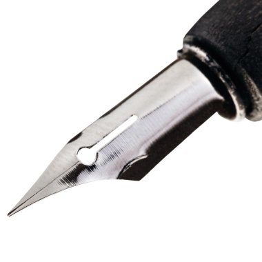 steel sharp tip of drawing pen close up clipart