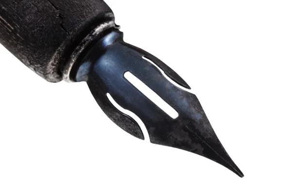 Negro punta afilada de la pluma de dibujo de cerca — Foto de Stock