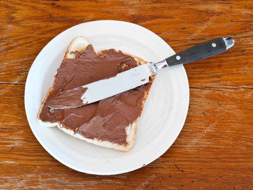 sweet sandwich - toast with chocolate spread