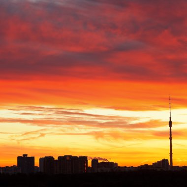 kentsel sabah erken gündoğumu