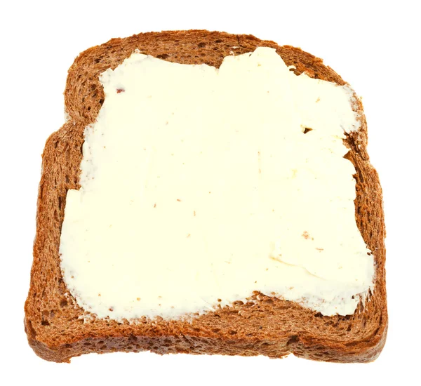 顶视图的面包和黄油三明治 — 图库照片
