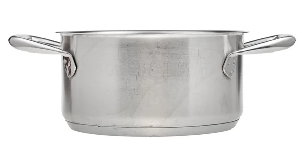 Small stainless steel saucepan — Stock Photo, Image