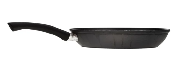 Side view of big black frying pan — Stock Photo, Image