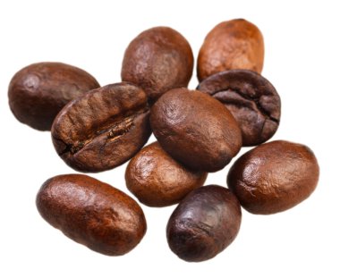 birçok kavrulmuş kahve çekirdeği