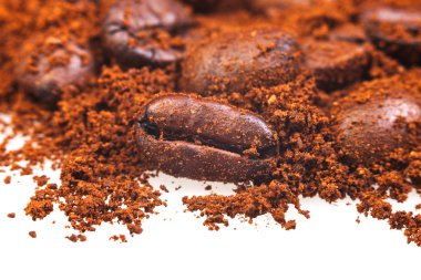 zemin ve kavrulmuş kahve çekirdeği