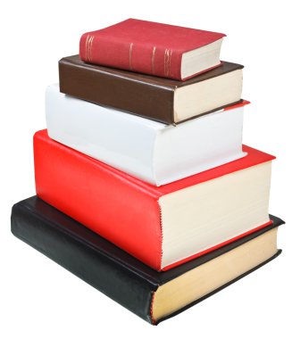 izole kitap yığını farklı boyutları