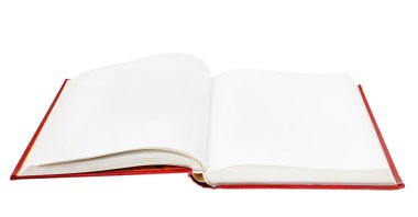 Beyaz arkaplanda izole edilmiş kitabı aç