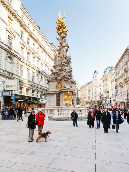 Columna de peste en Graben calle histórica Viena —  Fotos de Stock