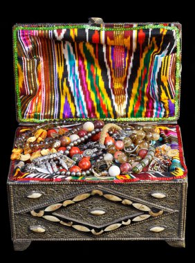 Ancient arabic treasure chest clipart
