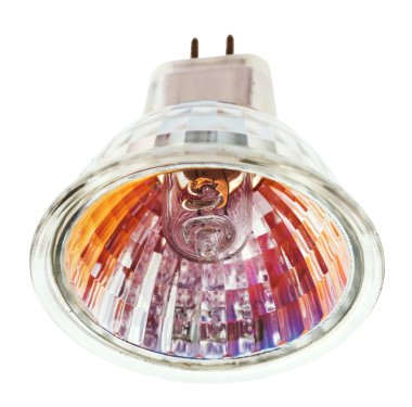 multifaceted reflector halogen light bulb clipart
