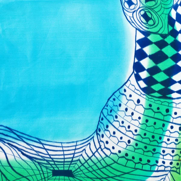 Patrón abstracto en batik de seda hecha a mano —  Fotos de Stock