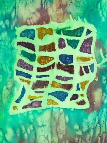 Abstrakcyjny wzór na ręcznie batik jedwabny — Zdjęcie stockowe