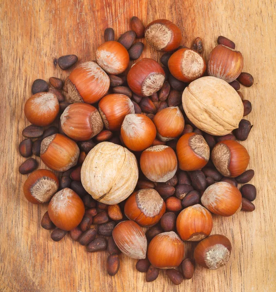 Many dried nuts — Stok fotoğraf