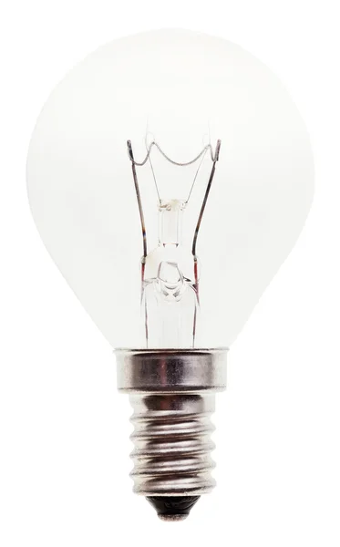 Usual transparent incandescent light bulb — Stock Photo, Image