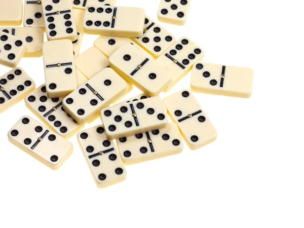 Above view of scattered dominoes — Stock Photo, Image