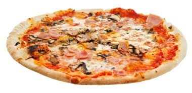 mantar ve prosciutto İtalyan pizza