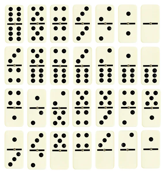 Conjunto completo de fichas de dominó — Foto de Stock
