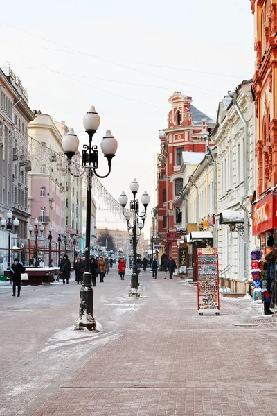 Storica via pedonale Arbat a Mosca — Foto Stock