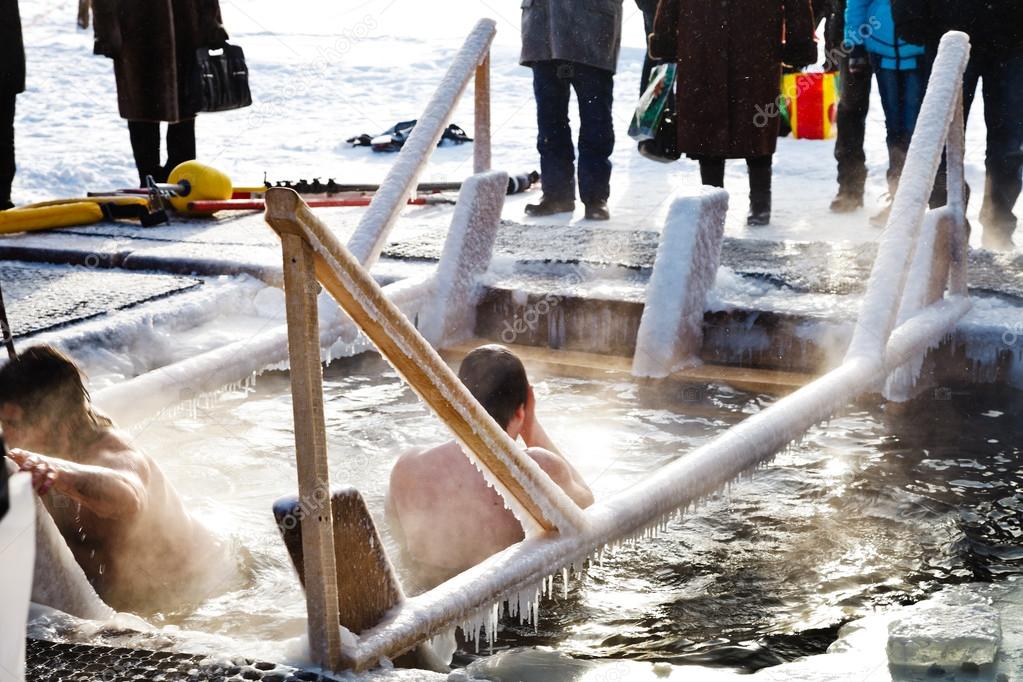 ice swimming in Epiphany Day