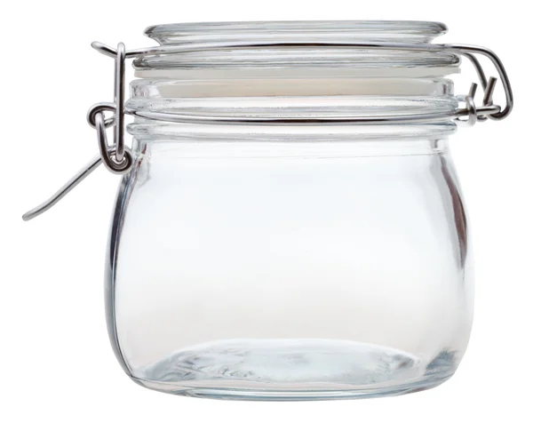 白色背景上孤立的封闭的气泡贝尔玻璃罐 — 图库照片