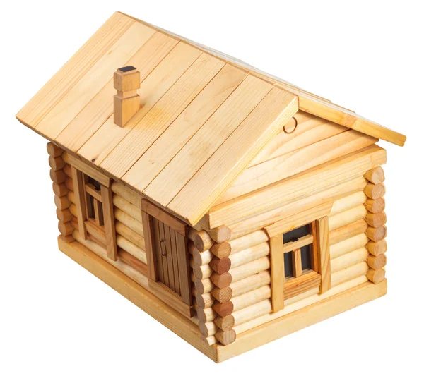 Above view of wooden log house — Stock Photo, Image