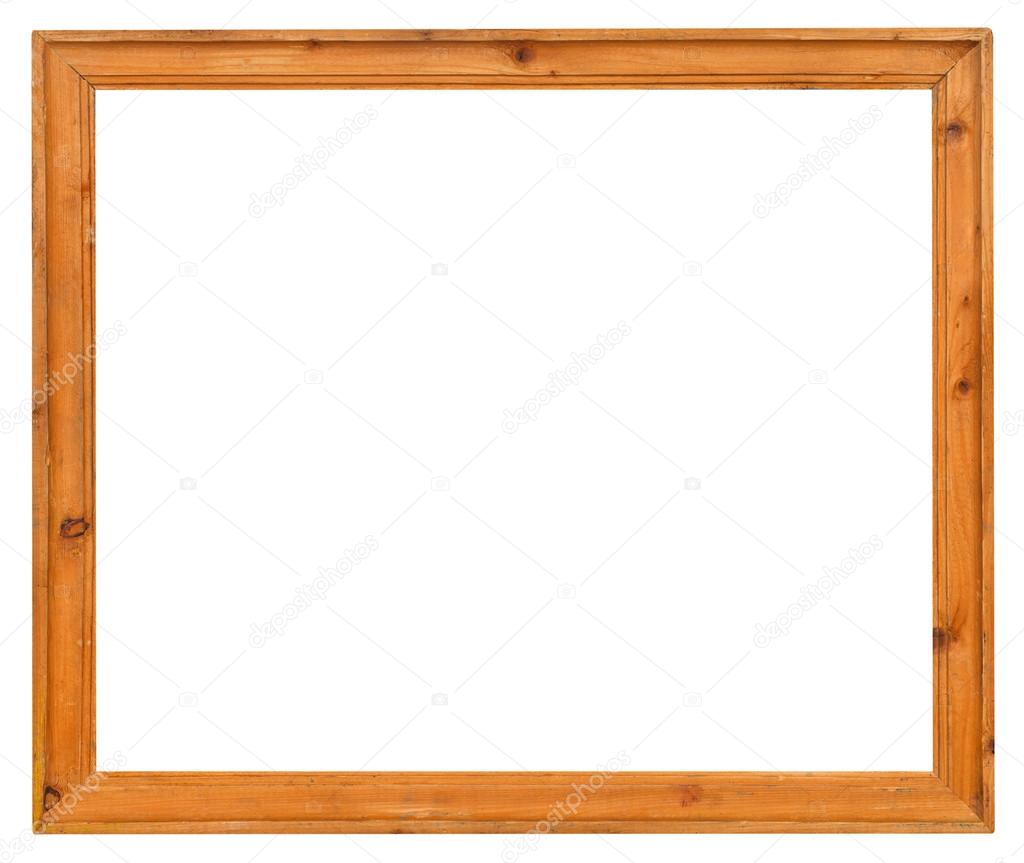 Wide Simple Wooden Picture Frame Stock Photo Vvoennyy