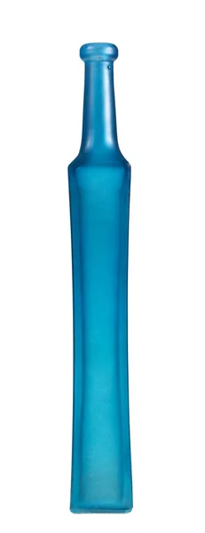 Mavi dar ve yüksek cam şişe — Stok fotoğraf